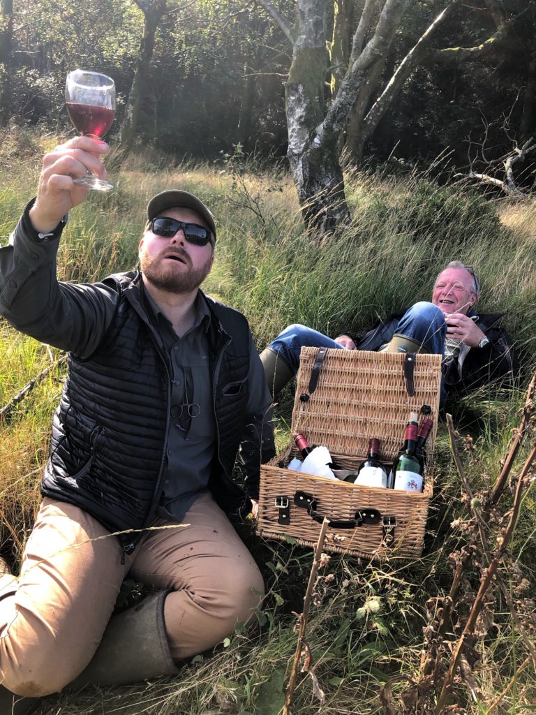 A shore lunch on the banks of a beautiful Welsh lake