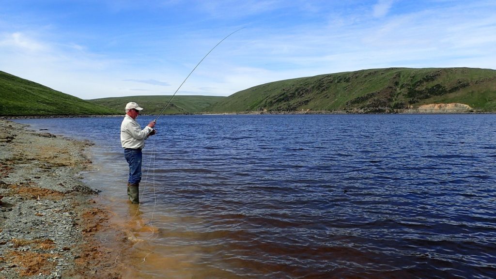 Fly fishing in the Welsh hills