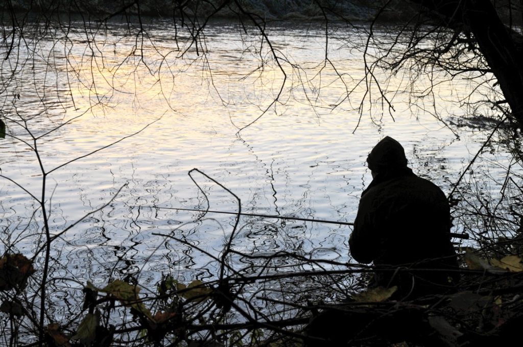 Winter pike fishing on the river Wye
